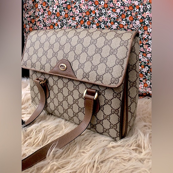 Gucci Double Strap Monogram Handbag - Picture 3 of 10